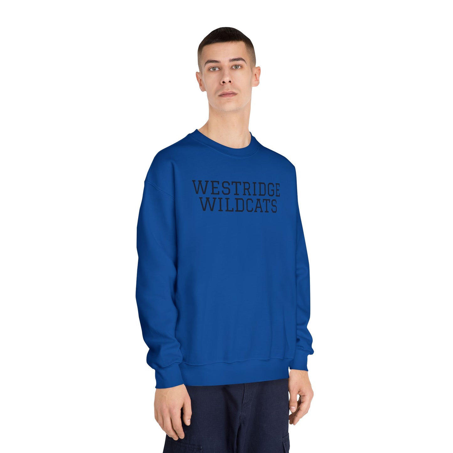 Westridge Wildcat Unisex Adult DryBlend Crewneck Sweatshirt (Black Logo)