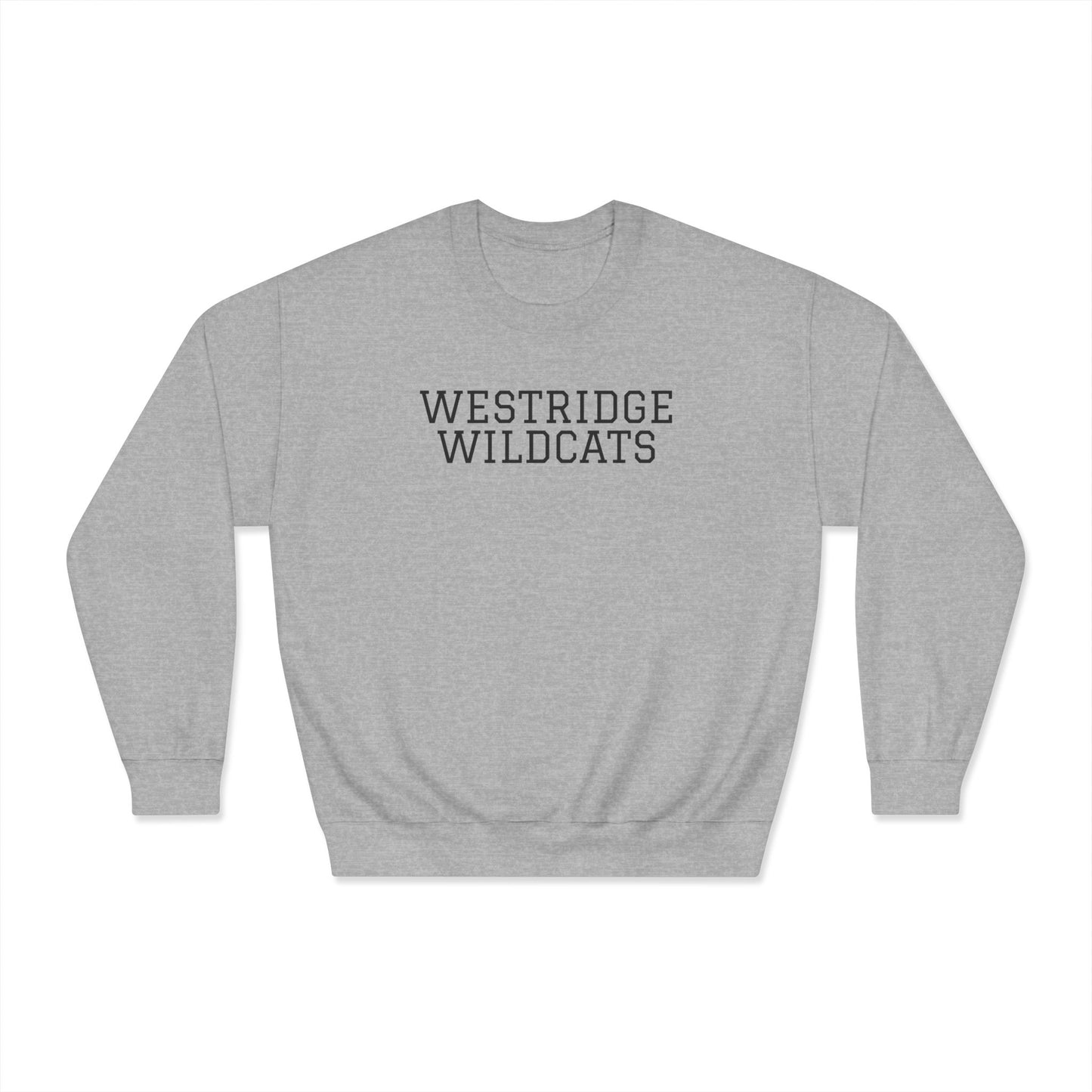 Westridge Wildcat Unisex Adult DryBlend Crewneck Sweatshirt (Black Logo)
