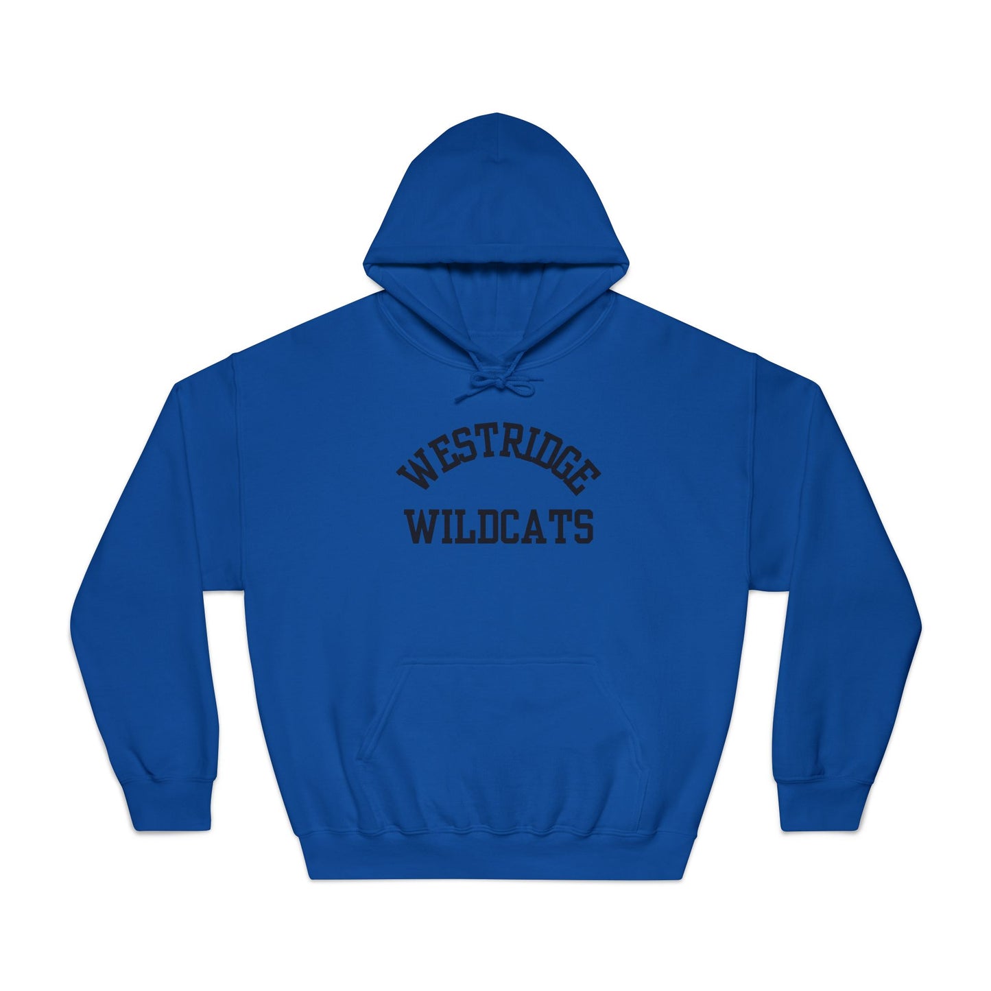 Adult Unisex DryBlend Hoodie Westridge Wildcat (Black Curved Logo)