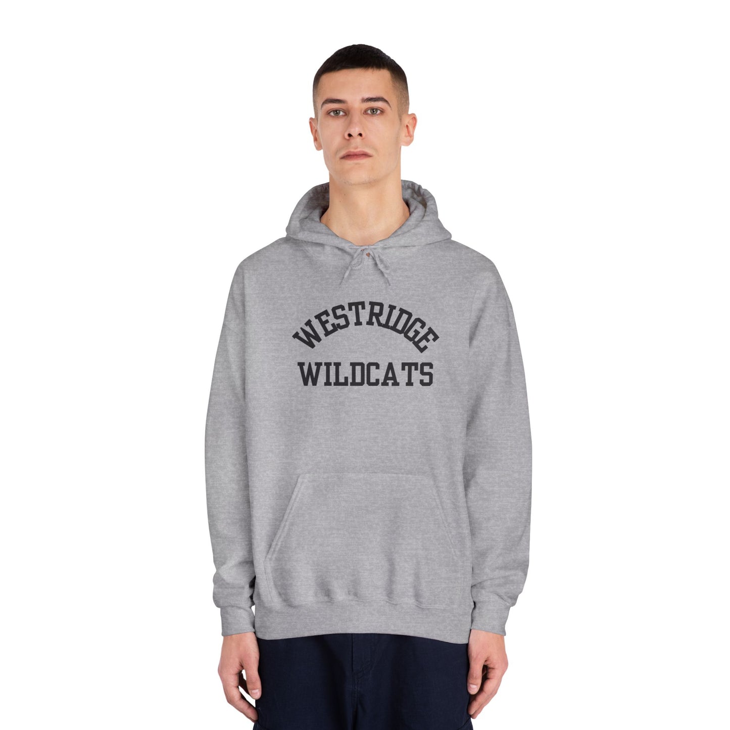Adult Unisex DryBlend Hoodie Westridge Wildcat (Black Curved Logo)