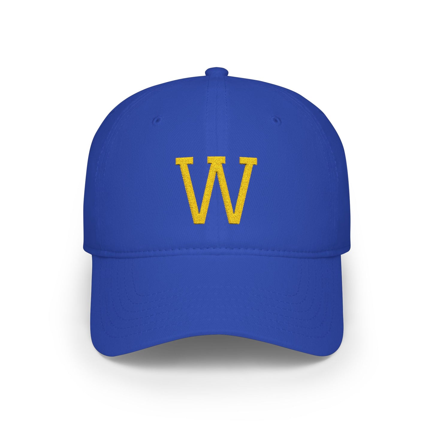 Low Profile Baseball Cap Yellow W - Embroidery