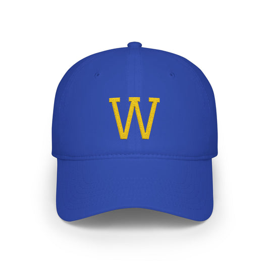 Low Profile Baseball Cap Yellow W - Embroidery