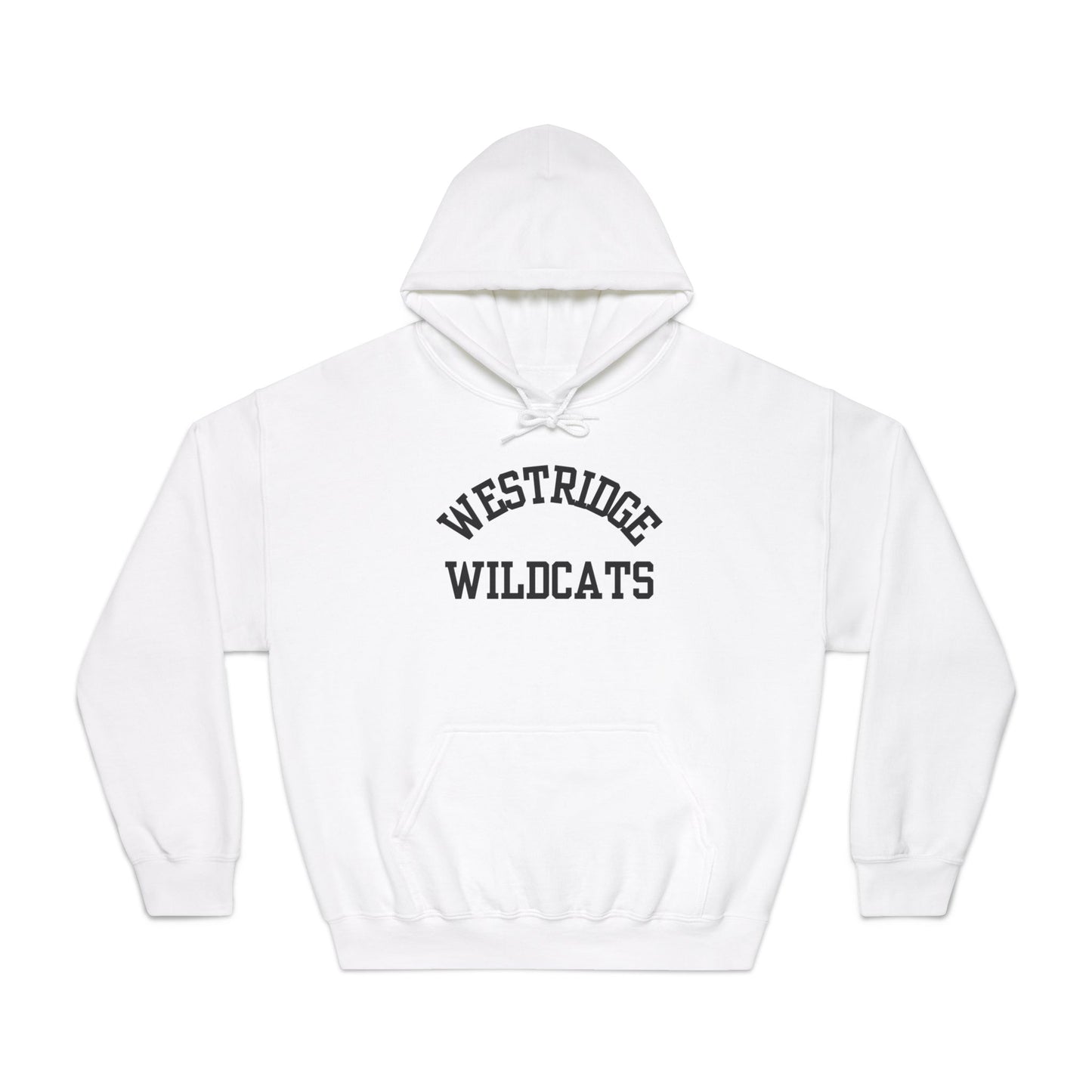 Adult Unisex DryBlend Hoodie Westridge Wildcat (Black Curved Logo)