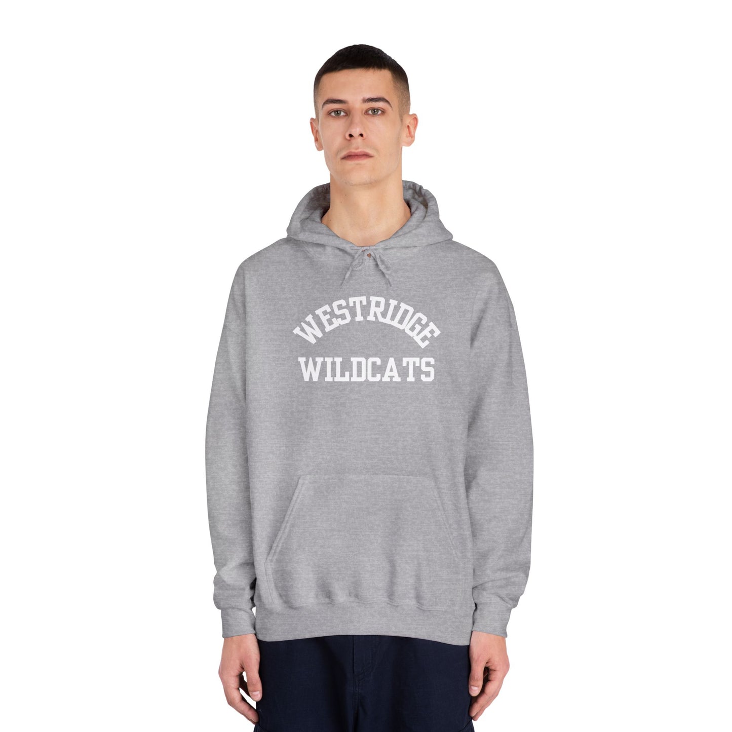 Adult Unisex DryBlend Hoodie Westridge Wildcat (White Curved Logo)