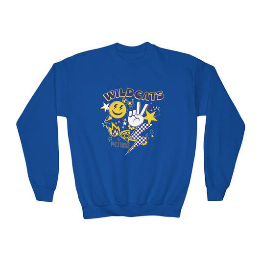 Youth Crewneck Sweatshirt Emoji Design