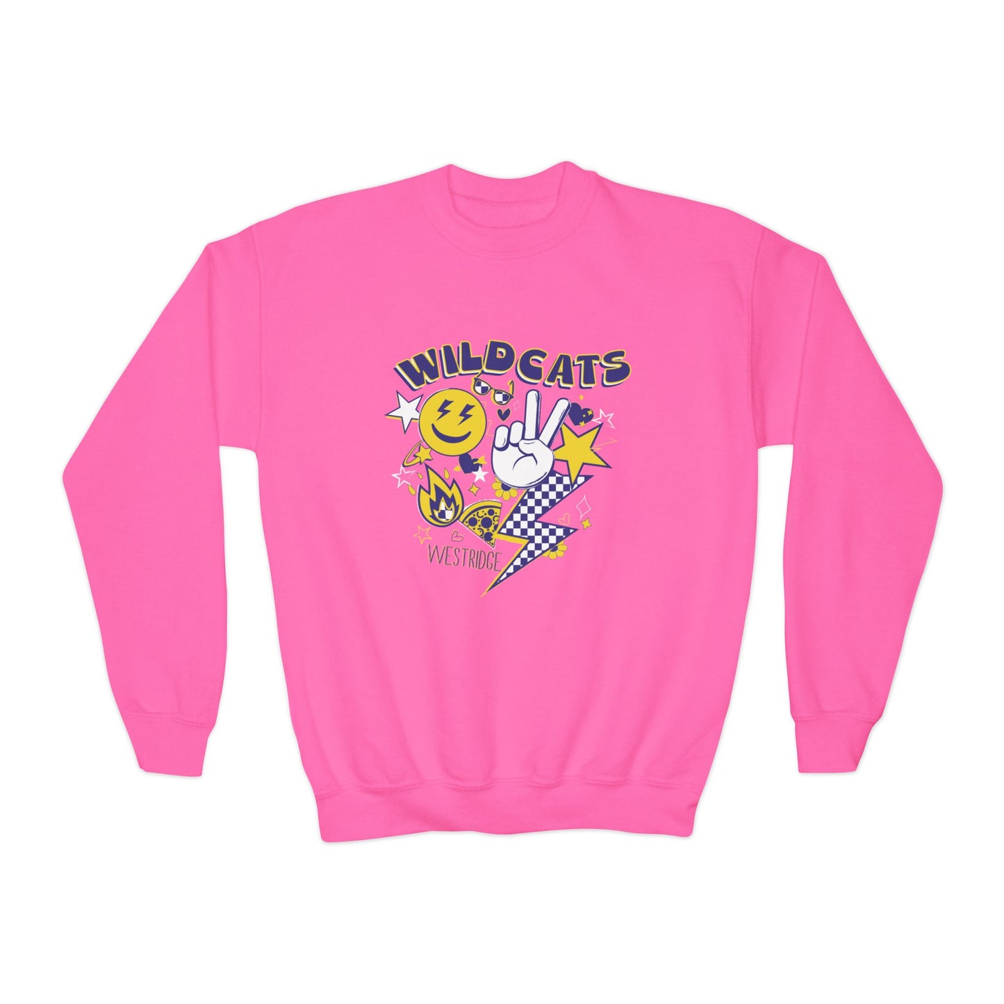 Youth Crewneck Sweatshirt Emoji Design
