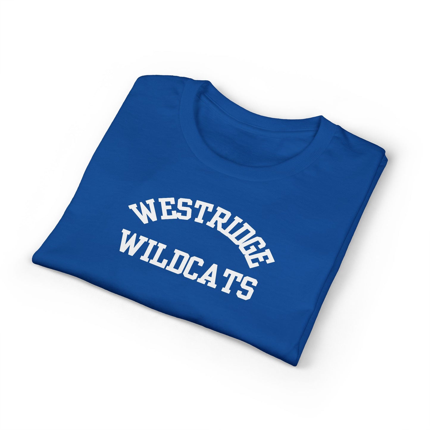 Adult Unisex DryBlend T-Shirt Westridge Wildcat (White Curved Logo)