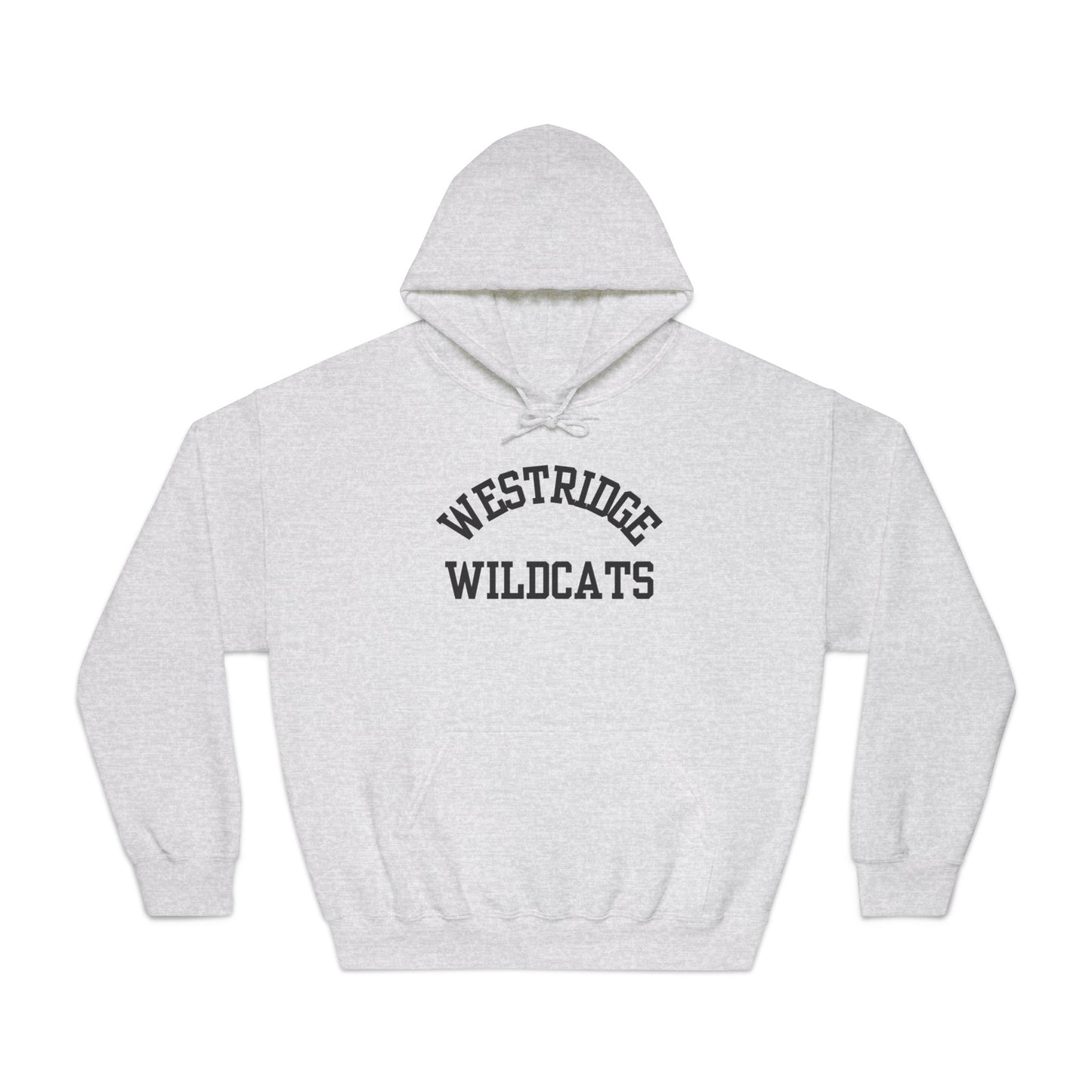Adult Unisex DryBlend Hoodie Westridge Wildcat (Black Curved Logo)