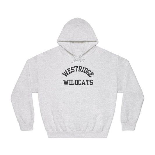 Adult Unisex DryBlend Hoodie Westridge Wildcat (Black Curved Logo)