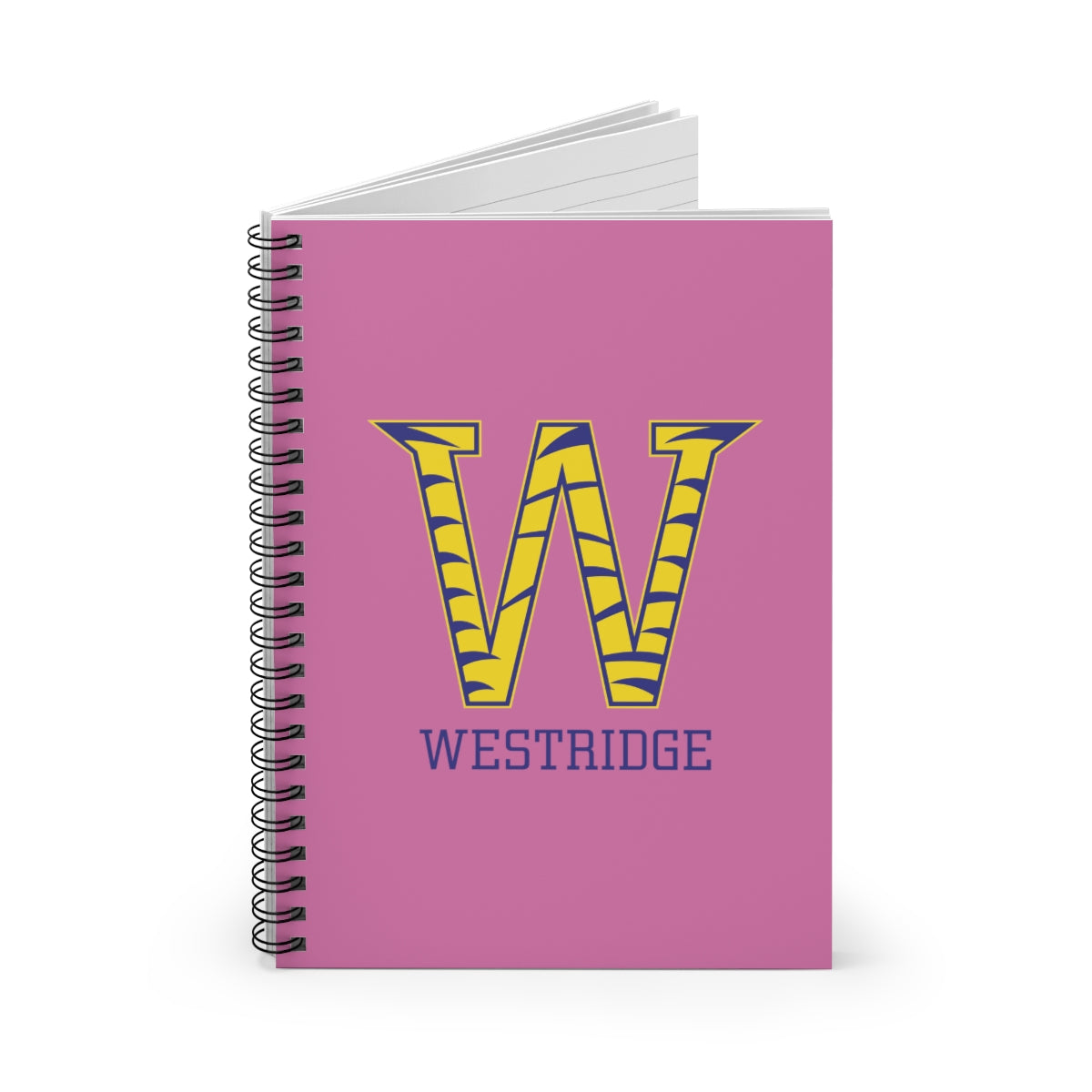 Wild W Pink Spiral Notebook - Ruled Line